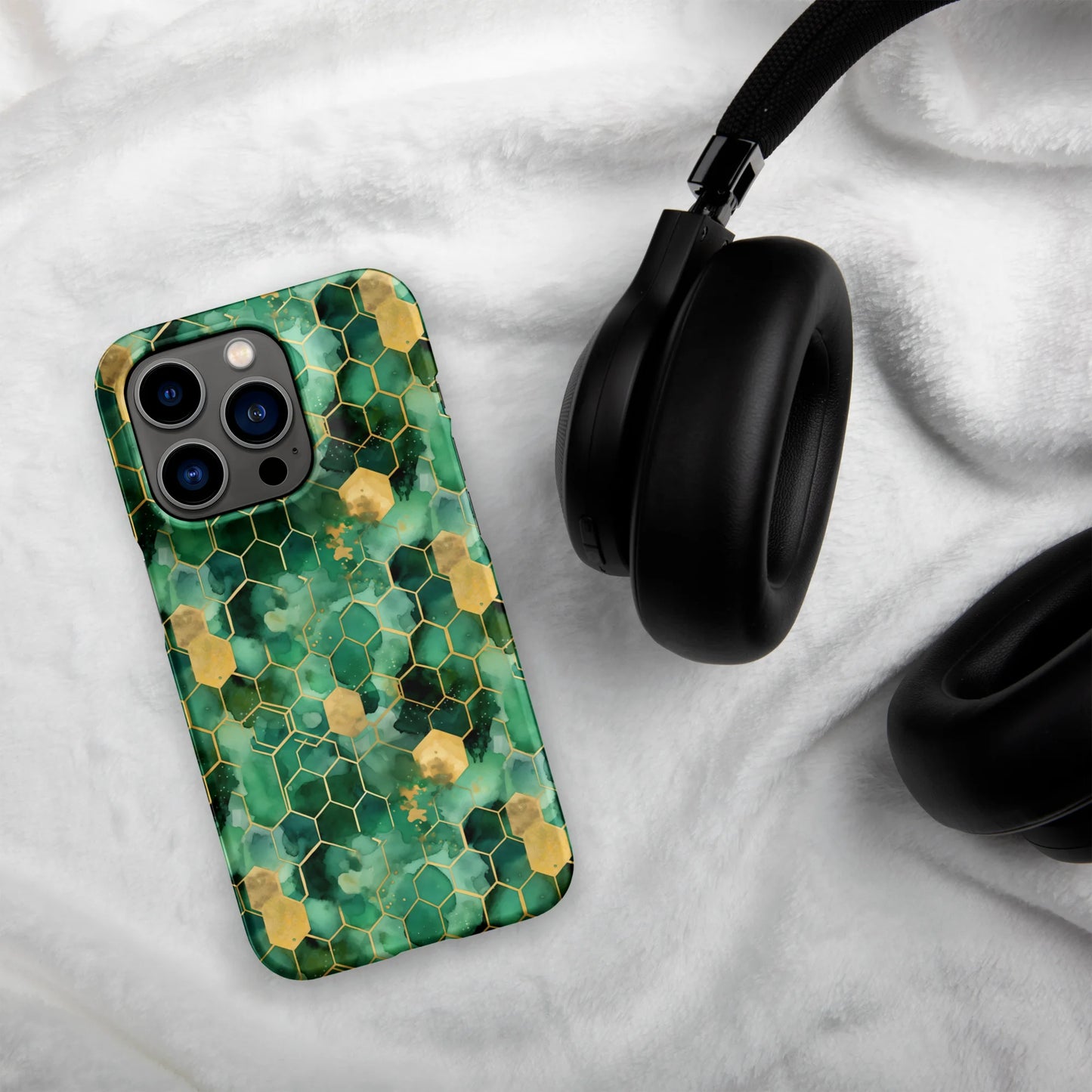 Abstract Verdant Elegance iPhone Case