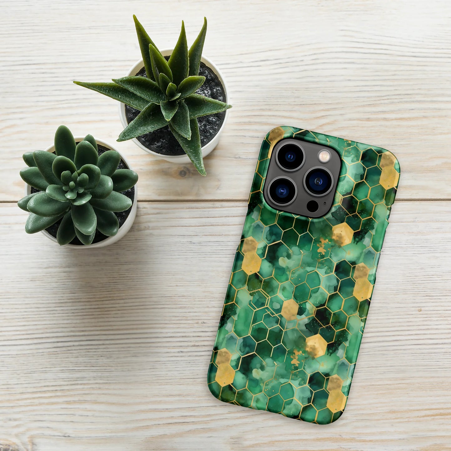 Abstract Verdant Elegance iPhone Case