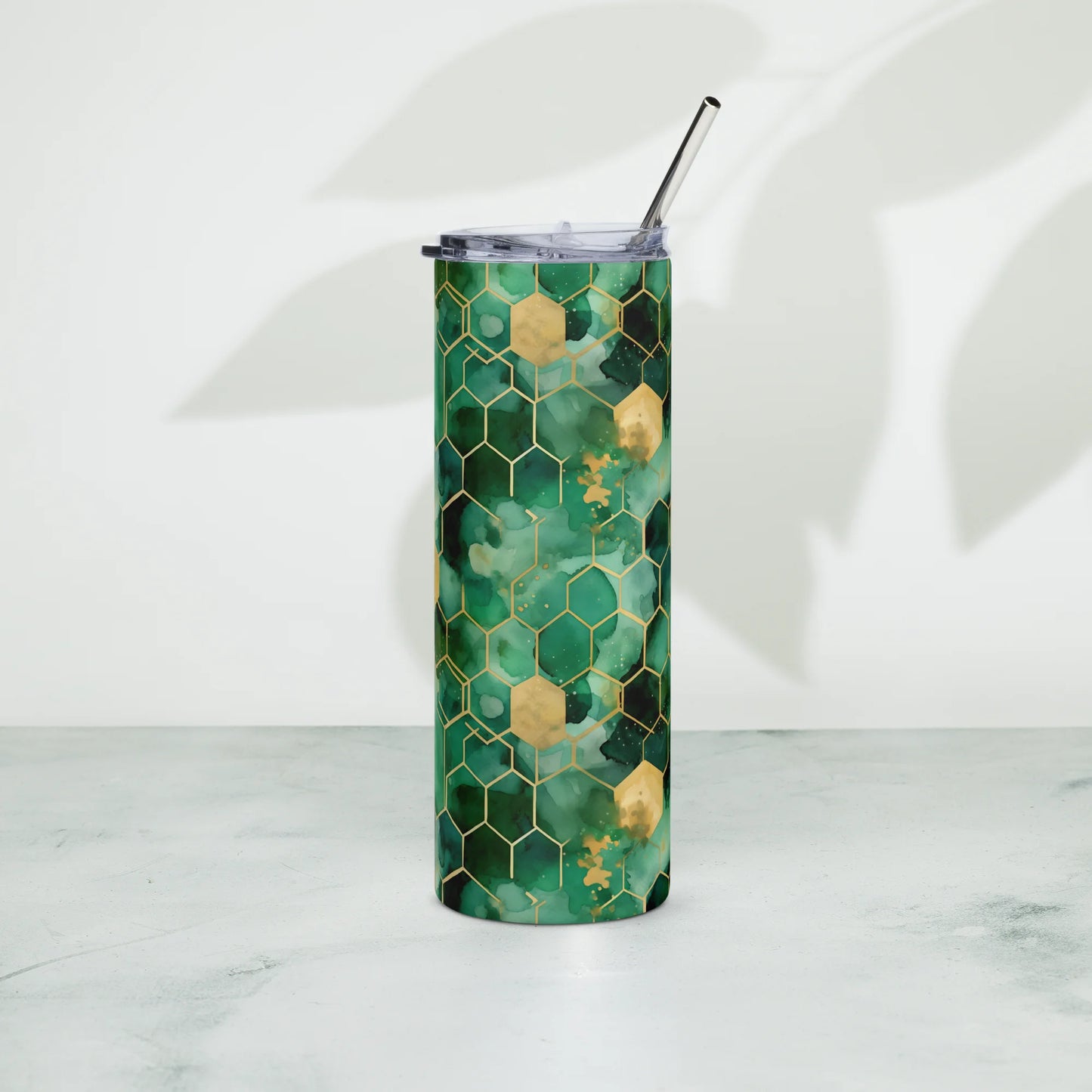 Abstract Verdant Elegance Tumbler