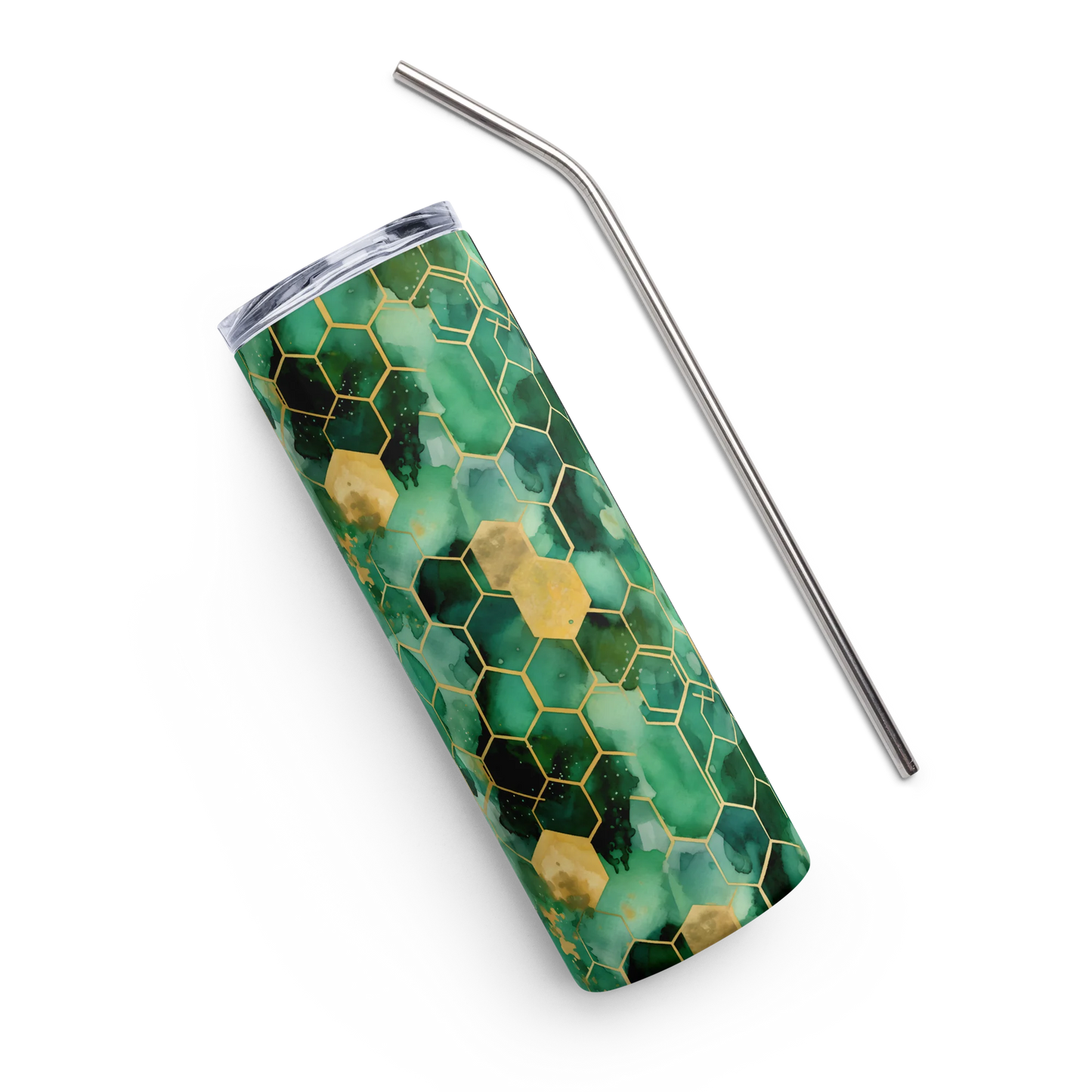 Abstract Verdant Elegance Tumbler
