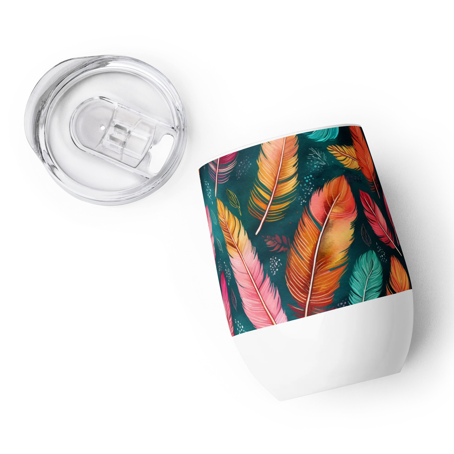 Wonderful Feathers Wine Tumbler