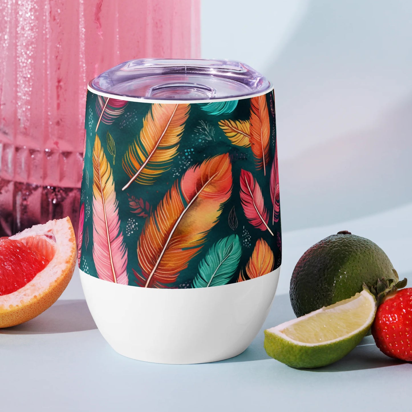 Wonderful Feathers Wine Tumbler