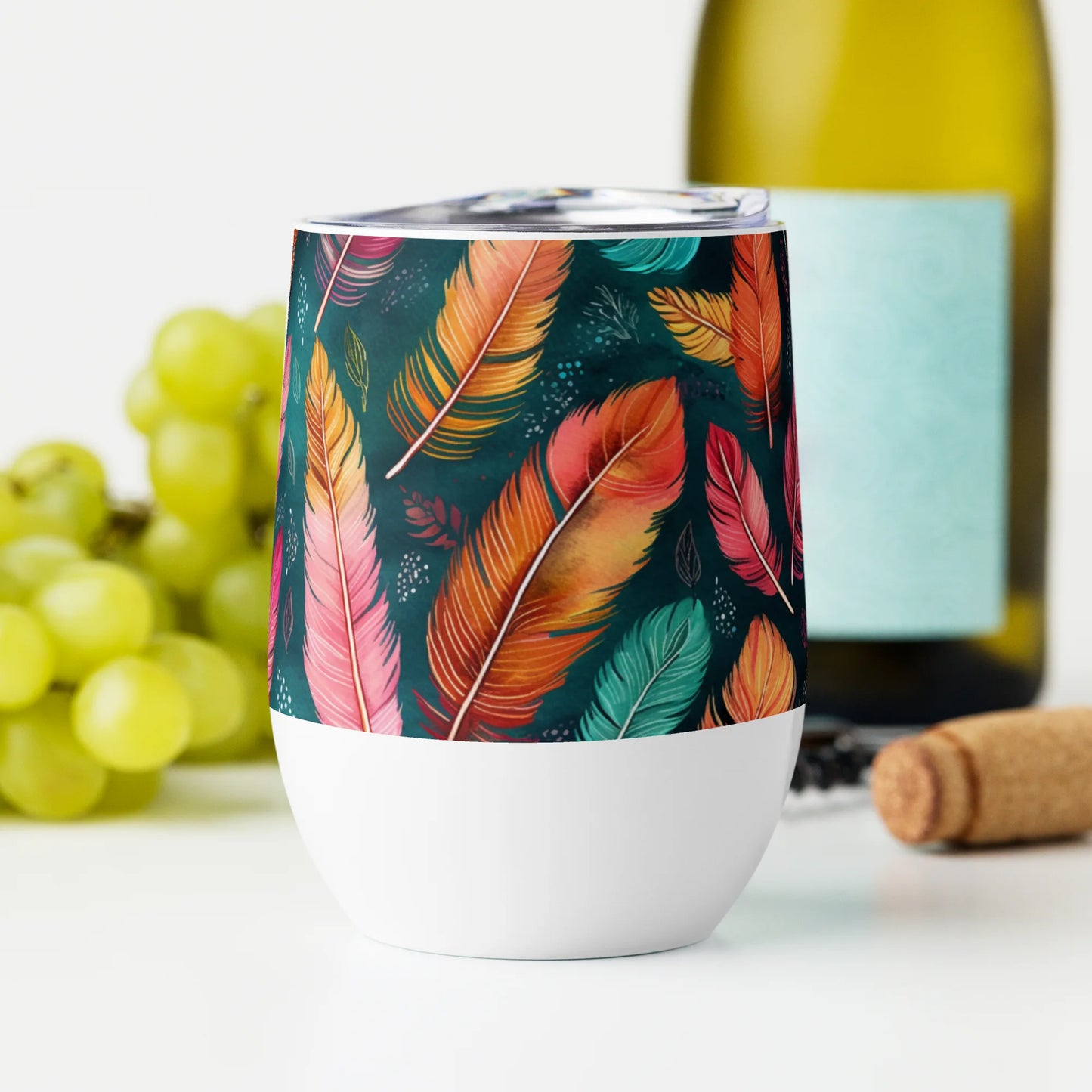 Wonderful Feathers Wine Tumbler