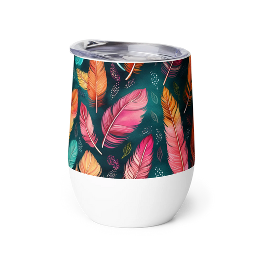 Wonderful Feathers Wine Tumbler