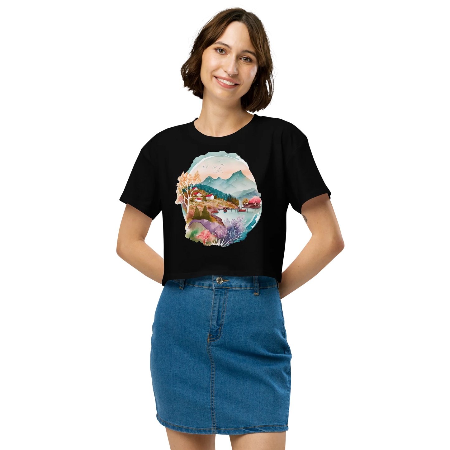 "Forest Whispers" Crop Top T-shirt