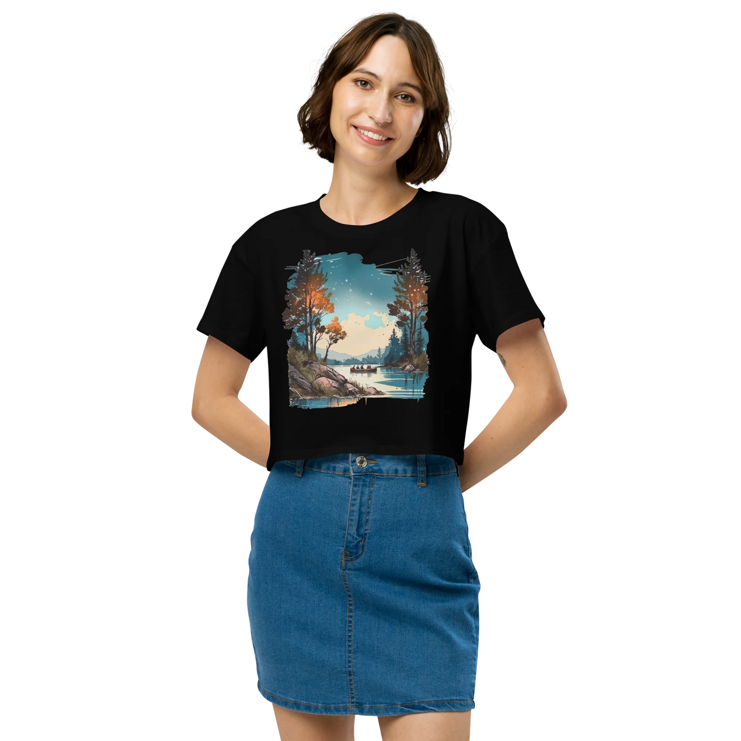 "Where Adventure Begins" Crop Top T-shirt