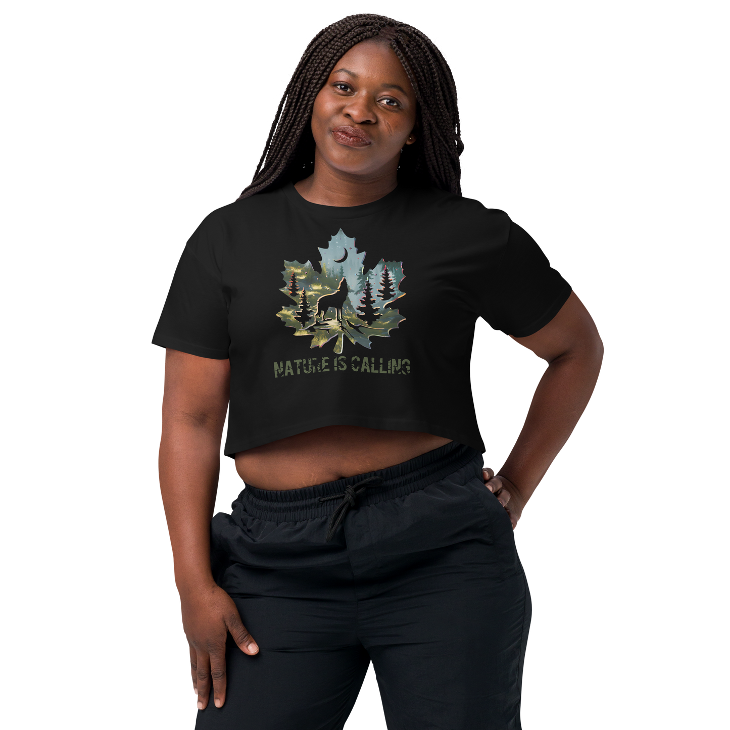 "Nature is Calling" Crop Top T-shirt
