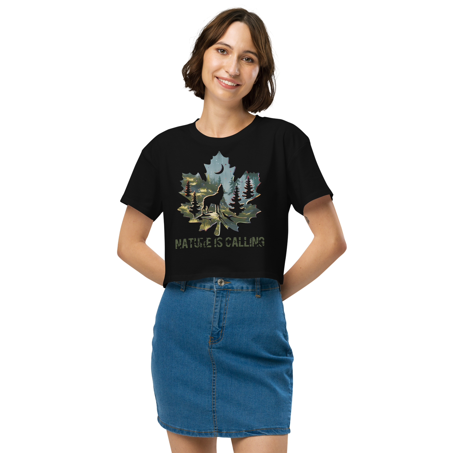 "Nature is Calling" Crop Top T-shirt