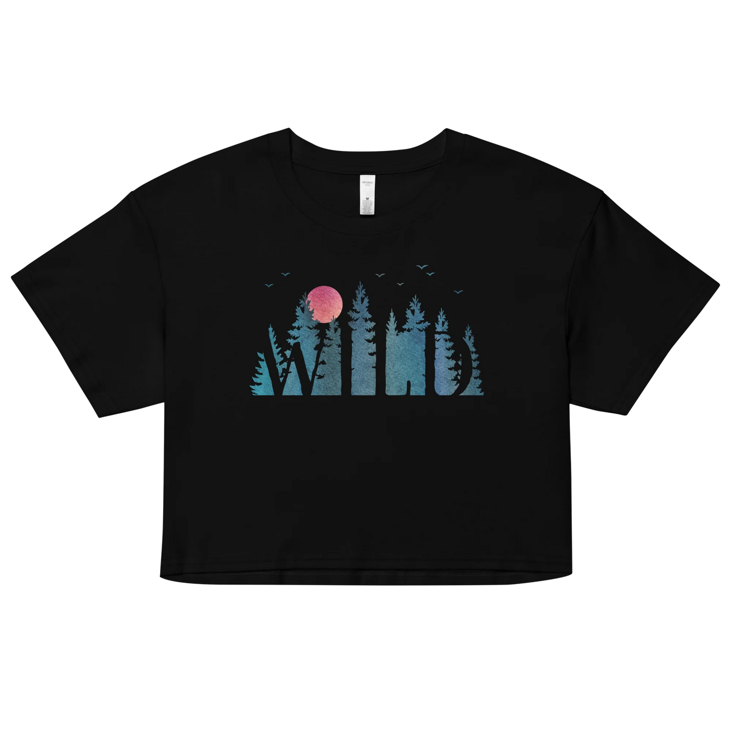 "Wild Soul in Blue Shades" Crop Top T-shirt