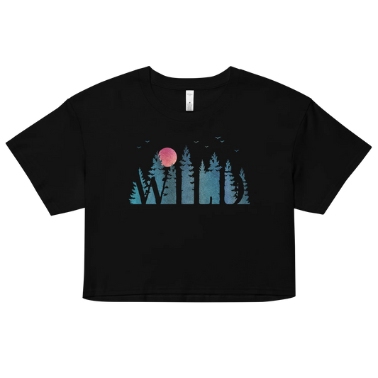 "Wild Soul in Blue Shades" Crop Top T-shirt