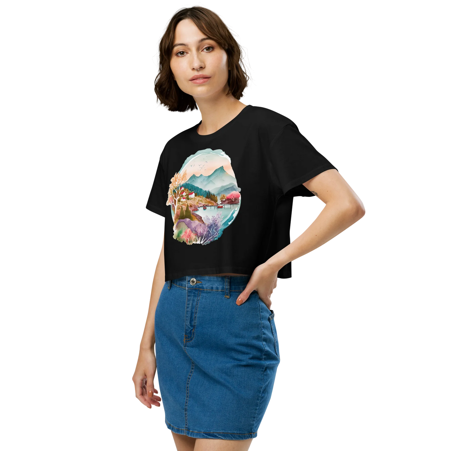 "Forest Whispers" Crop Top T-shirt