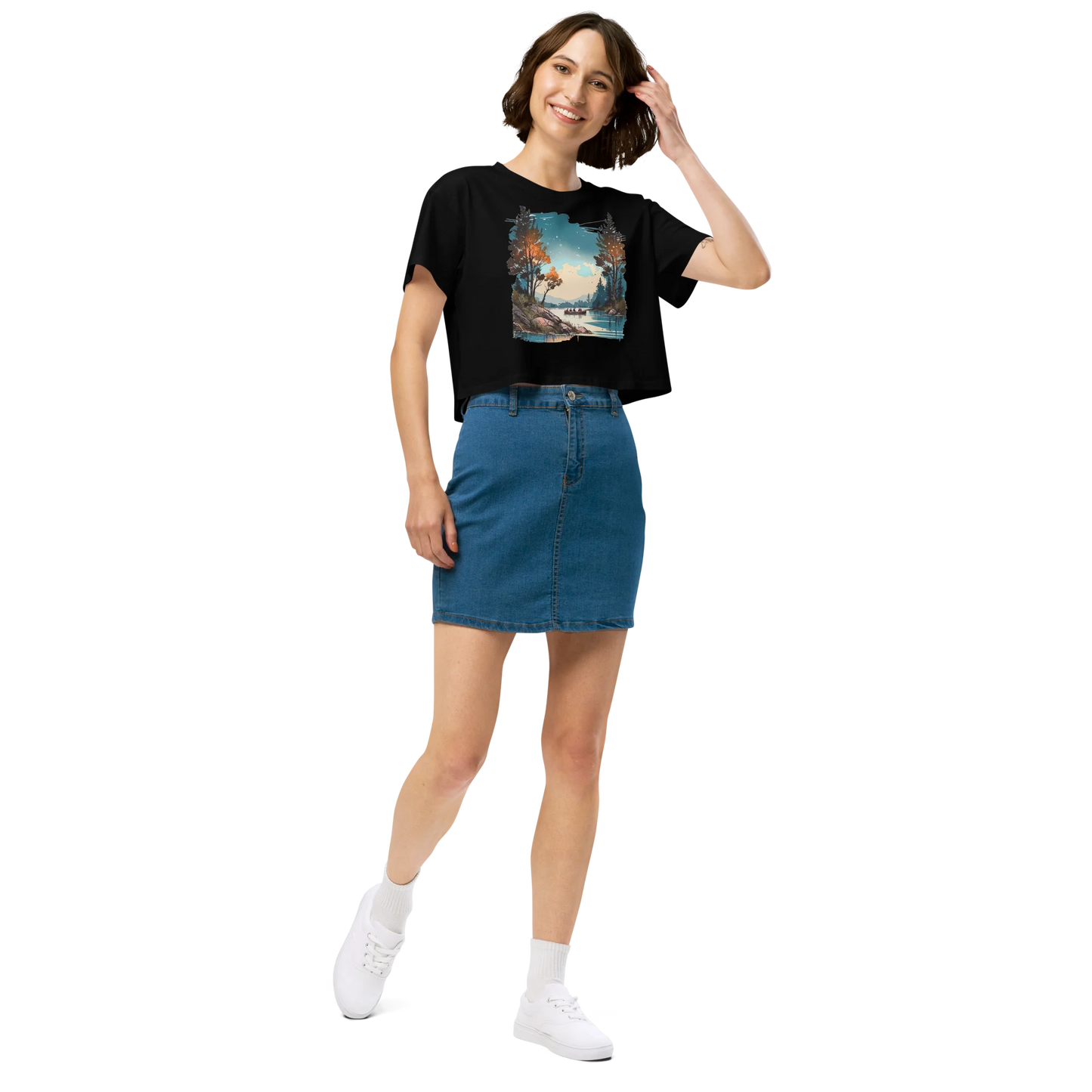 "Where Adventure Begins" Crop Top T-shirt