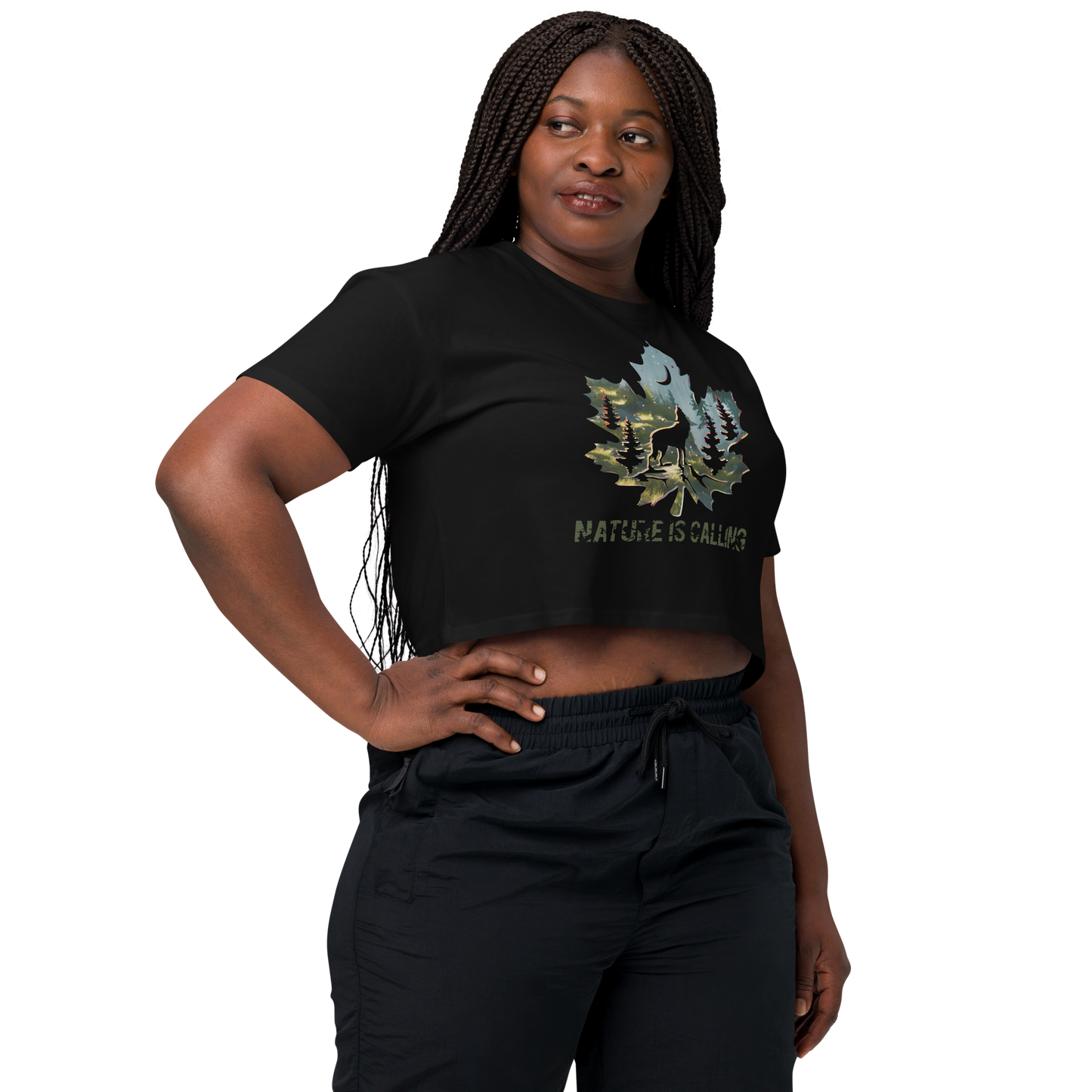 "Nature is Calling" Crop Top T-shirt