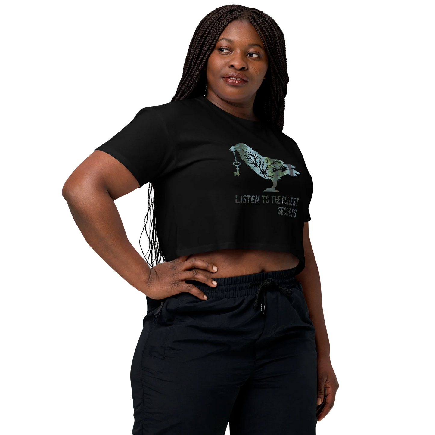 "Listen to the Forest's Secrets" Crop Top T-shirt