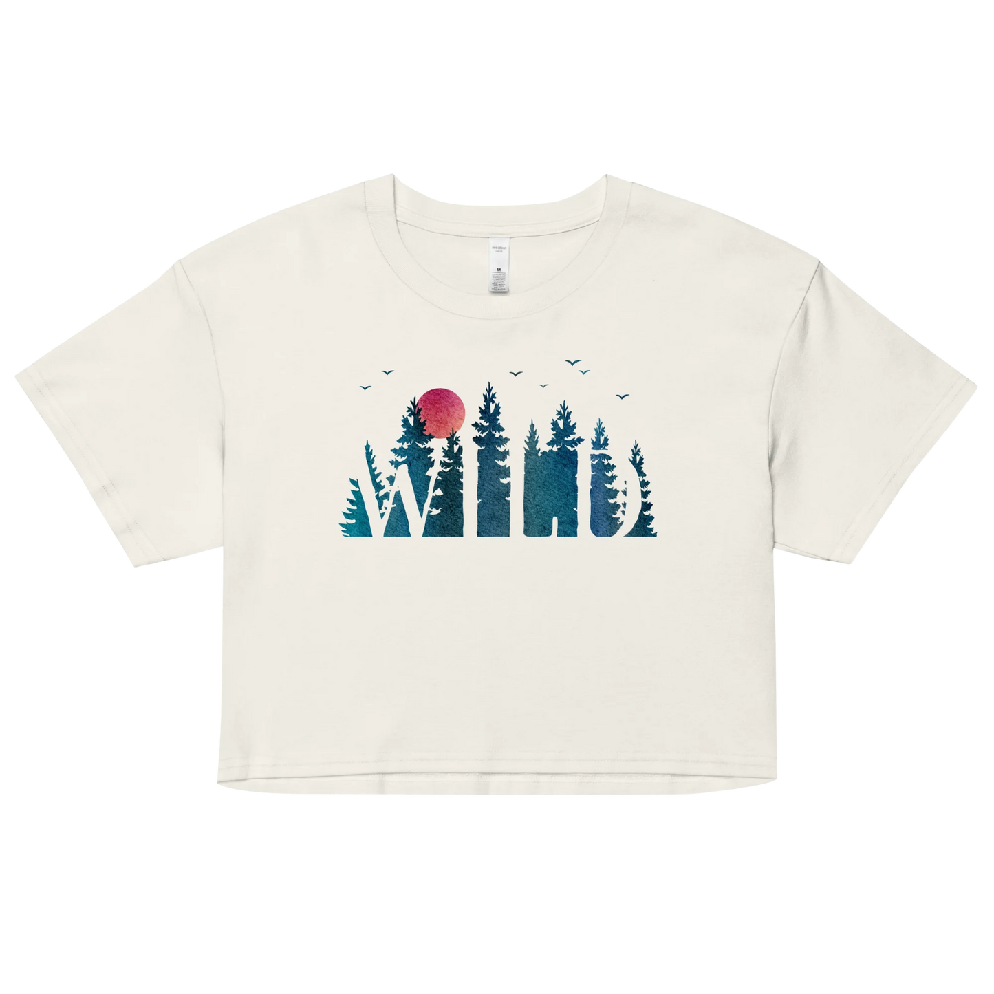 "Wild Soul in Blue Shades" Crop Top T-shirt