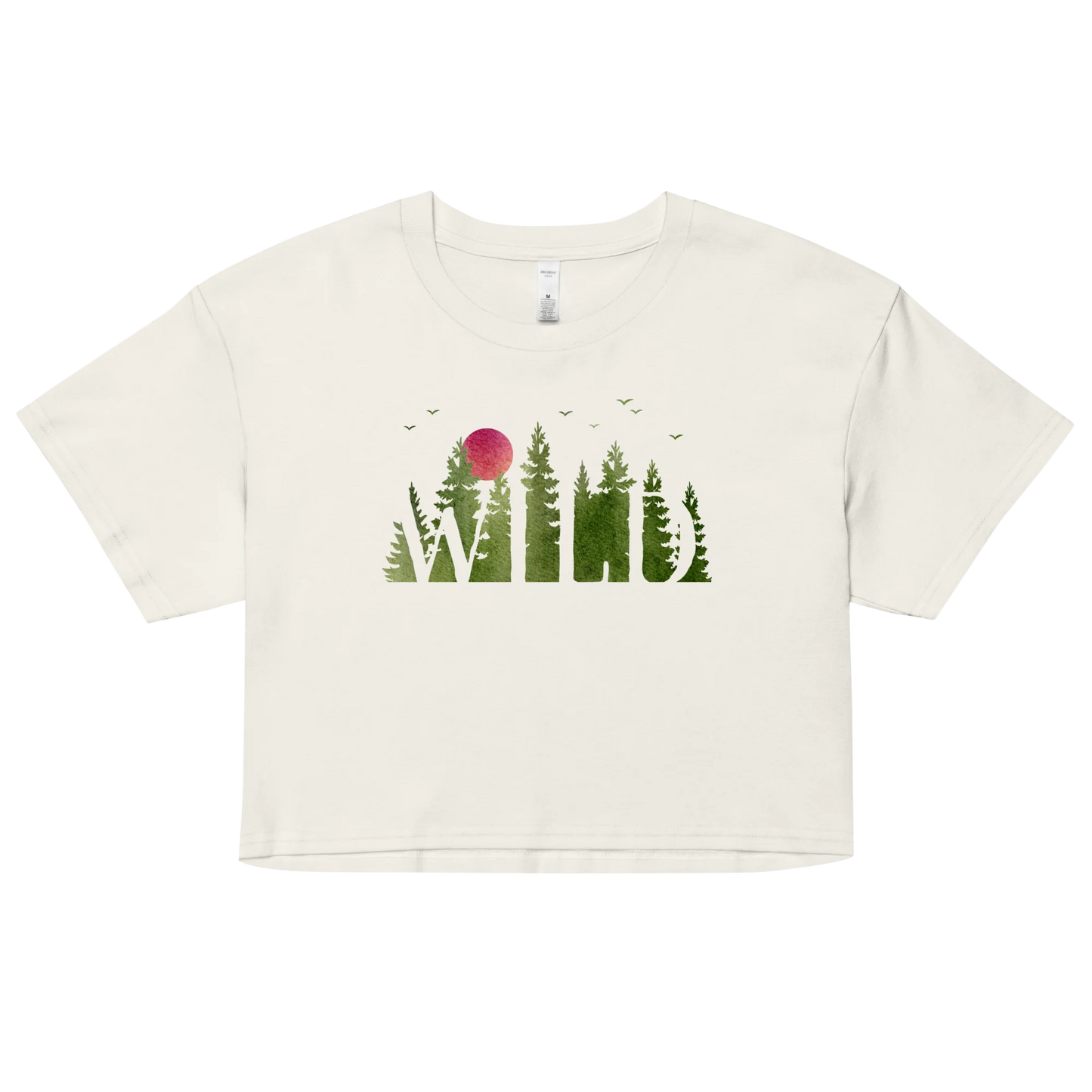 "Wild Soul in Green Shades" Crop Top T-shirt