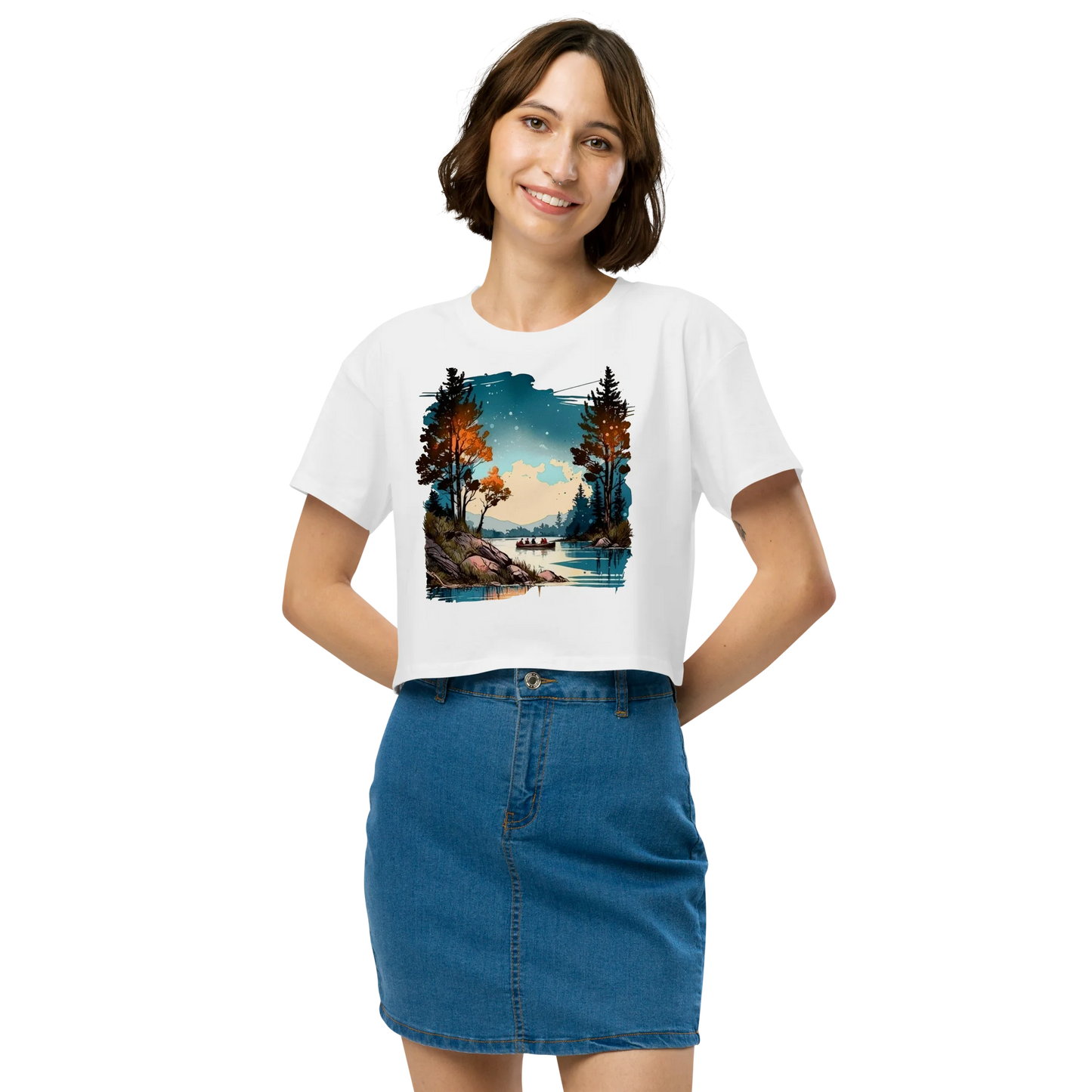 "Where Adventure Begins" Crop Top T-shirt
