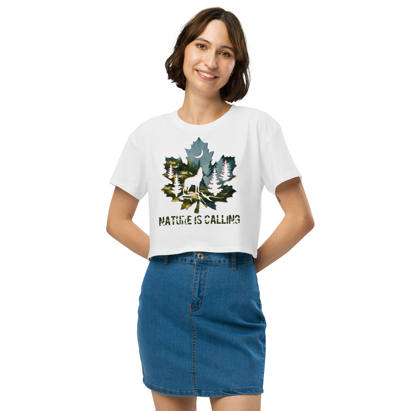 "Nature is Calling" Crop Top T-shirt