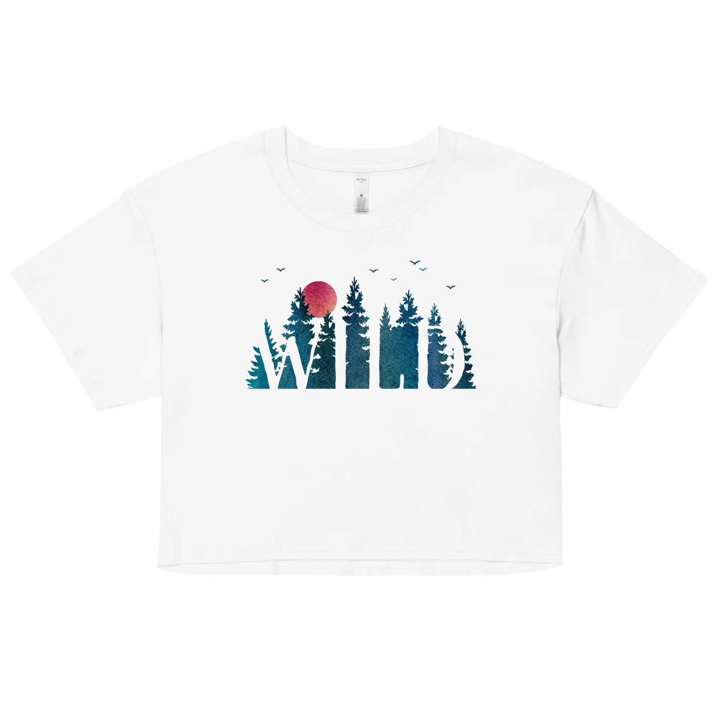 "Wild Soul in Blue Shades" Crop Top T-shirt