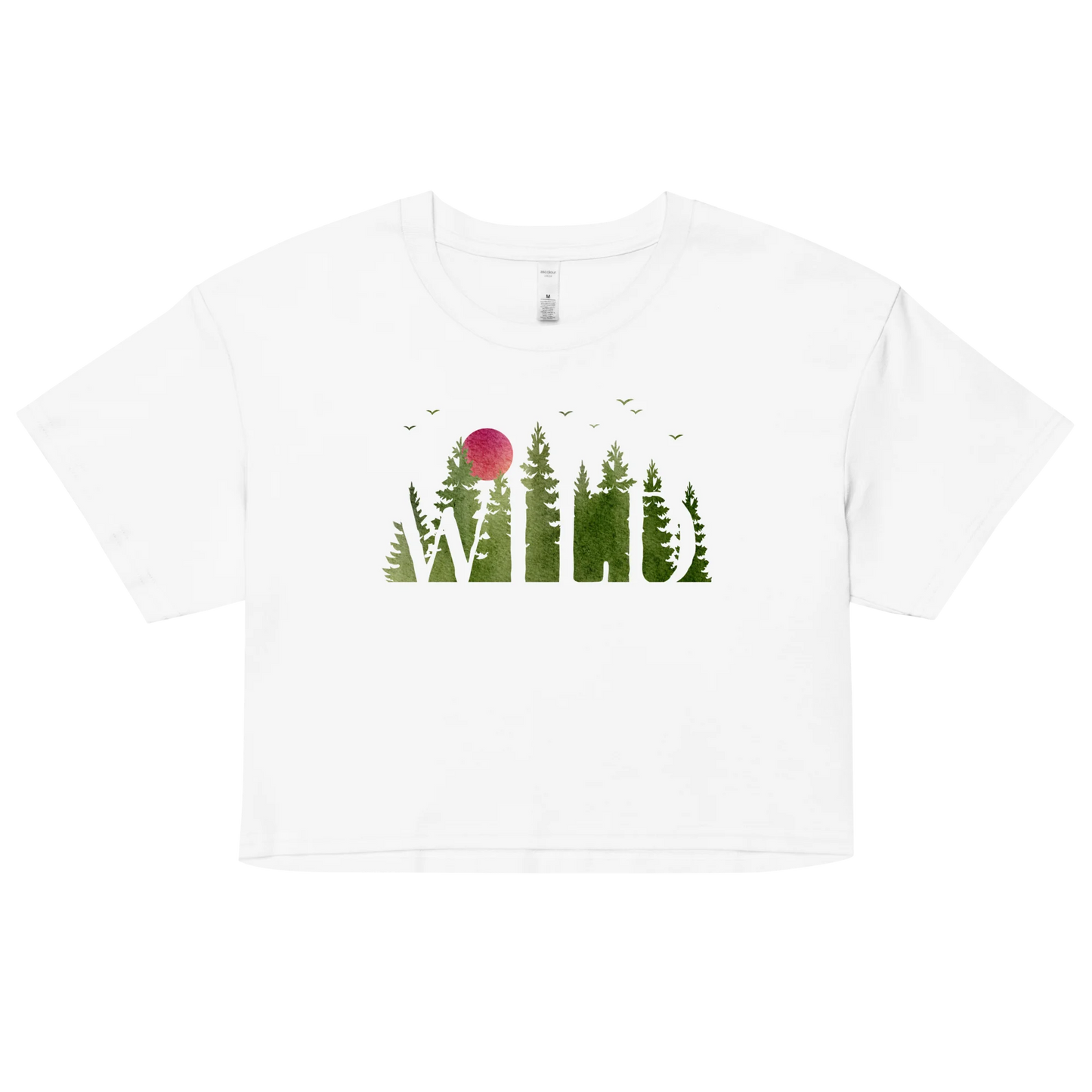 "Wild Soul in Green Shades" Crop Top T-shirt