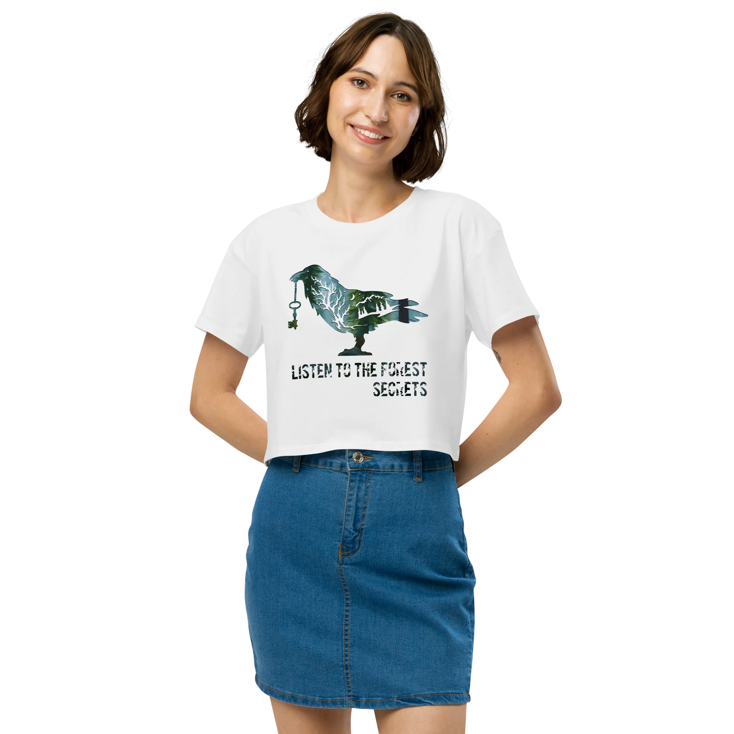 "Listen to the Forest's Secrets" Crop Top T-shirt