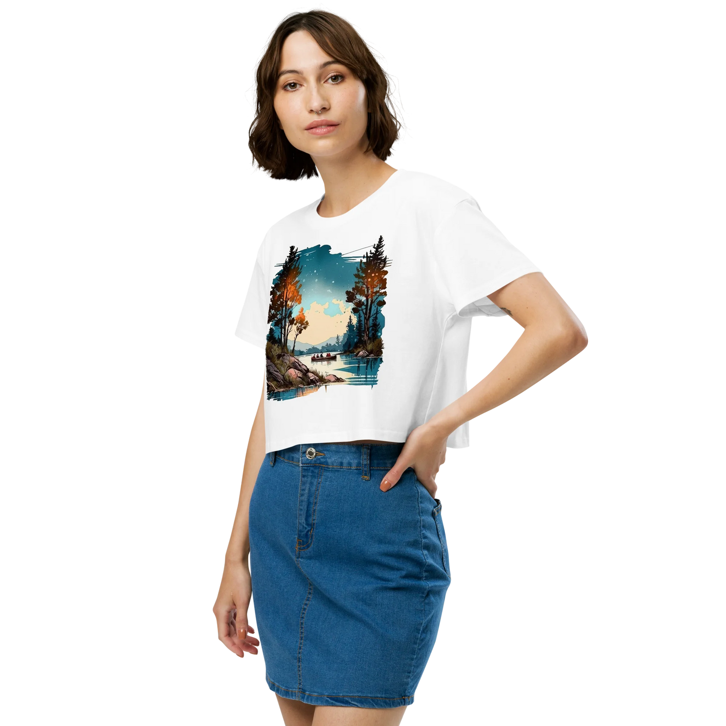 "Where Adventure Begins" Crop Top T-shirt