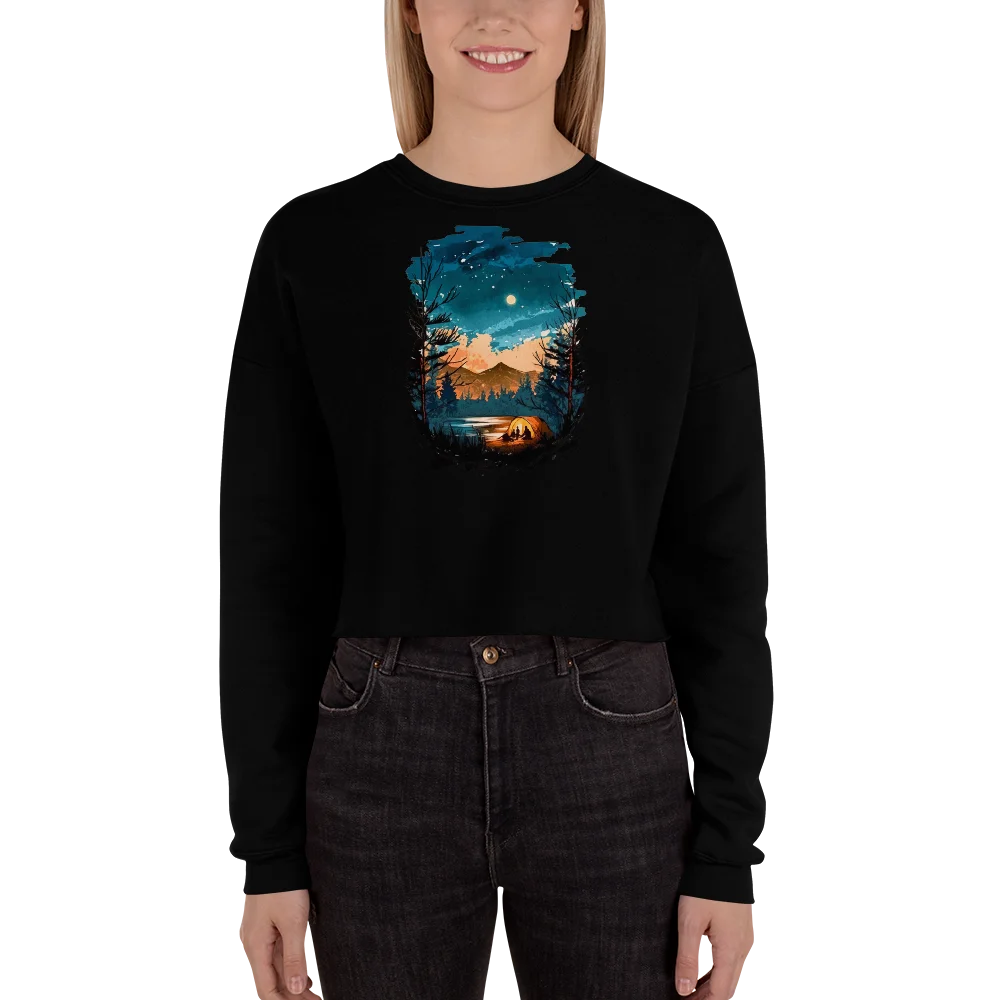 "Lost in Nature's Embrace" Crop Sweatshirt