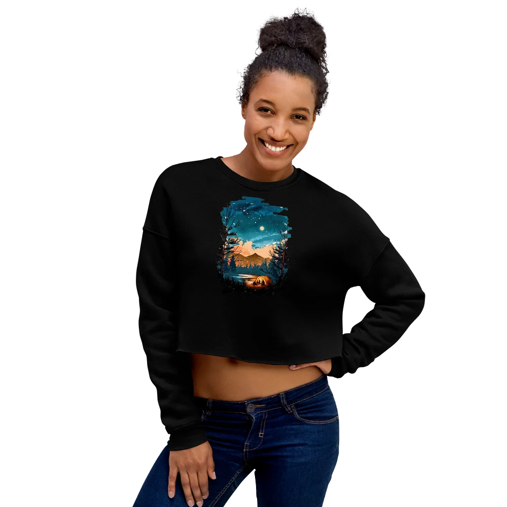 "Lost in Nature's Embrace" Crop Sweatshirt