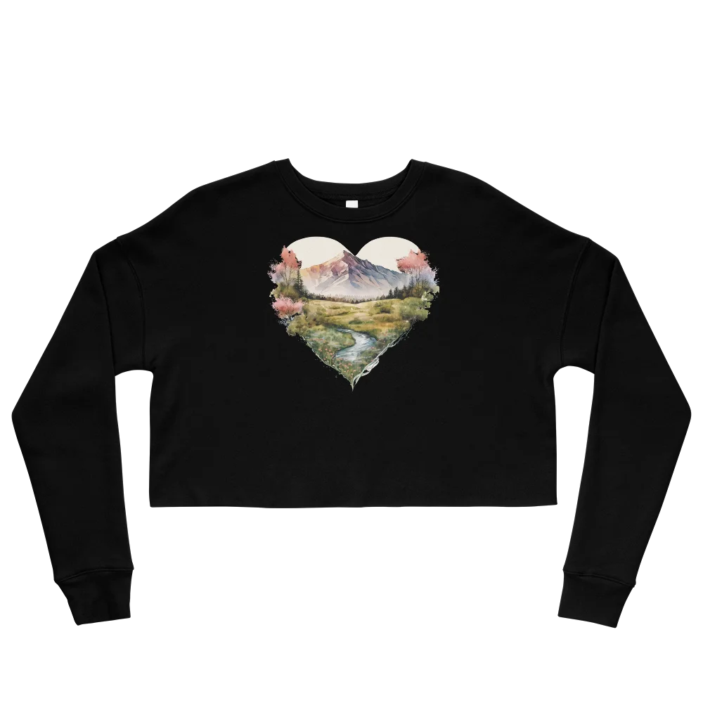 "Deepening the Love for Forest Treasures" Crop Sweatshirt