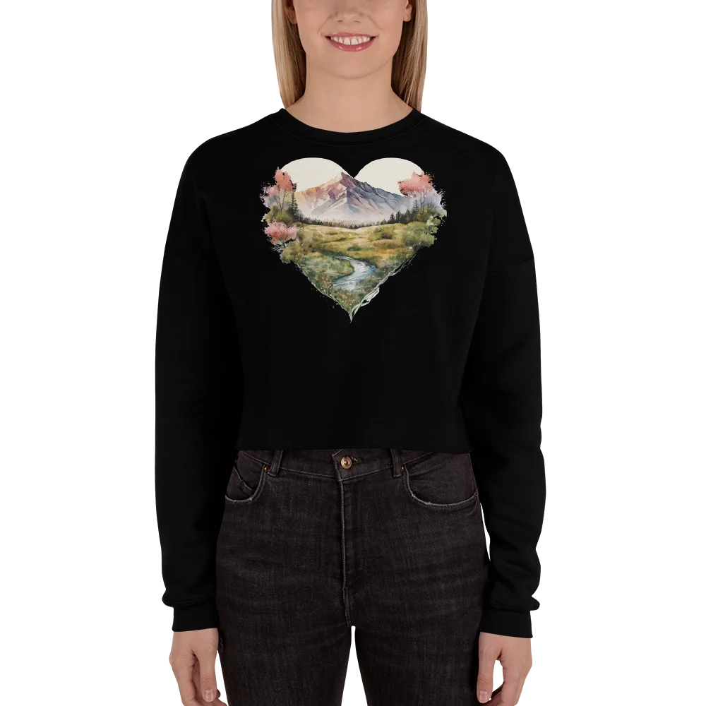 "Deepening the Love for Forest Treasures" Crop Sweatshirt