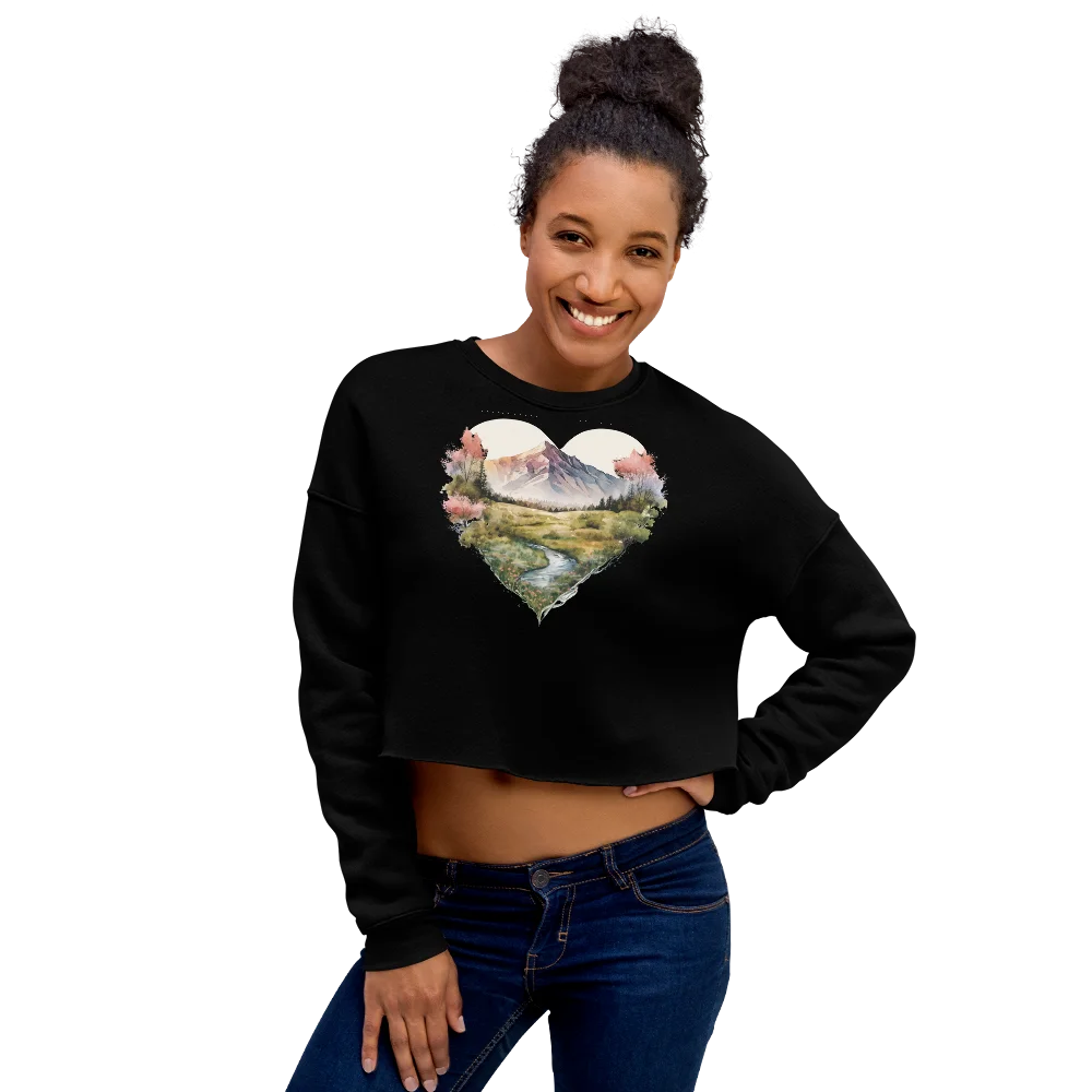 "Deepening the Love for Forest Treasures" Crop Sweatshirt