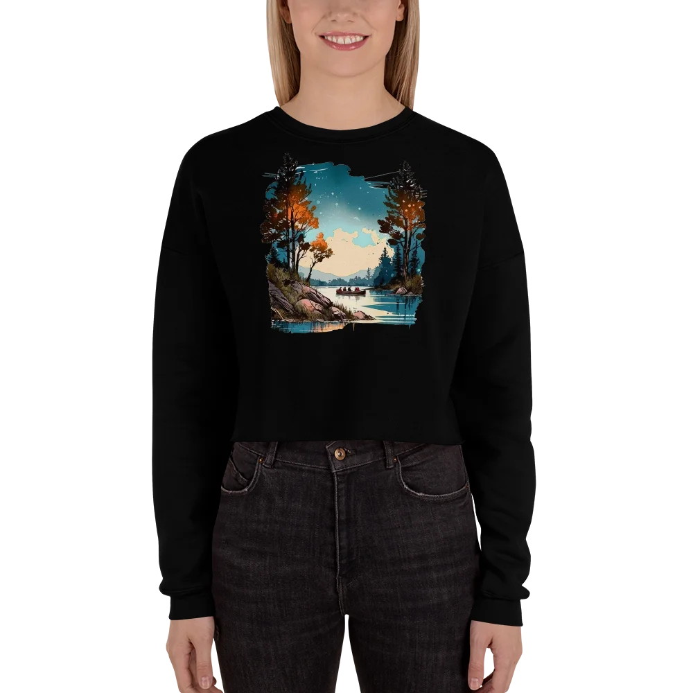 "Where Adventure Begins" Crop Sweatshirt