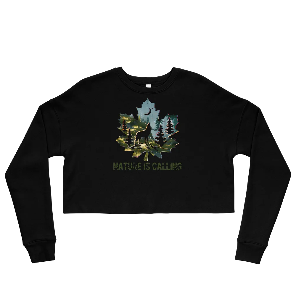 "Nature is Calling" Crop Sweatshirt