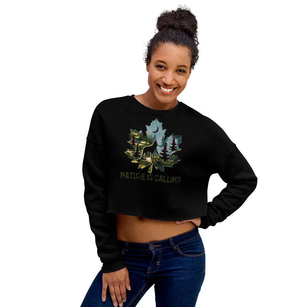 "Nature is Calling" Crop Sweatshirt