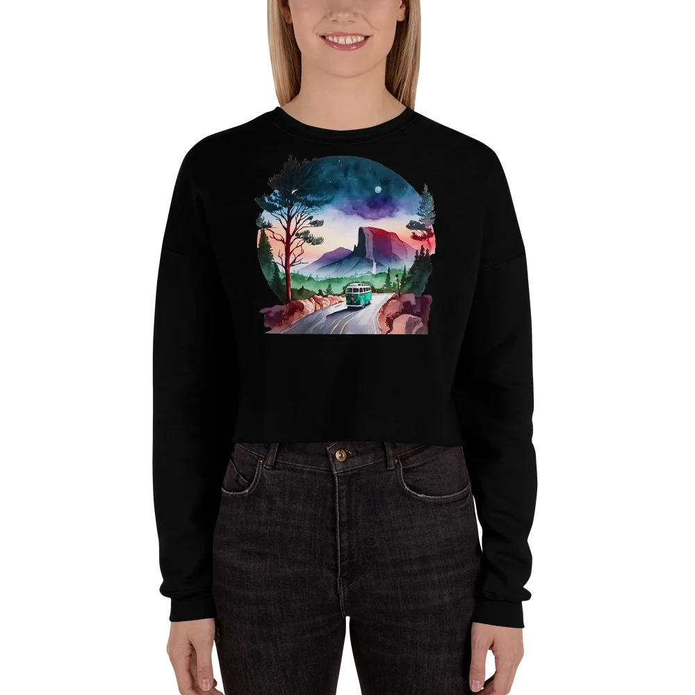 "Misty Morning Trails" Crop Sweatshirt