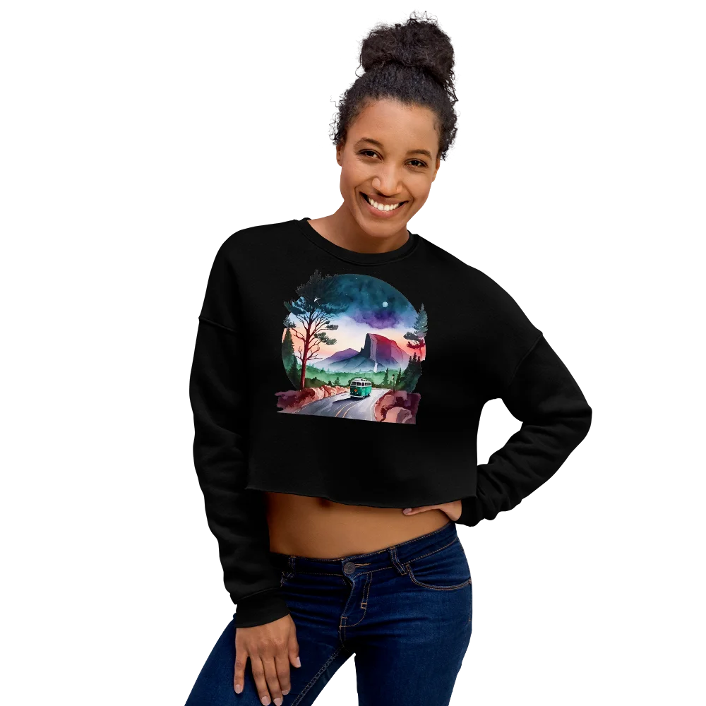 "Misty Morning Trails" Crop Sweatshirt
