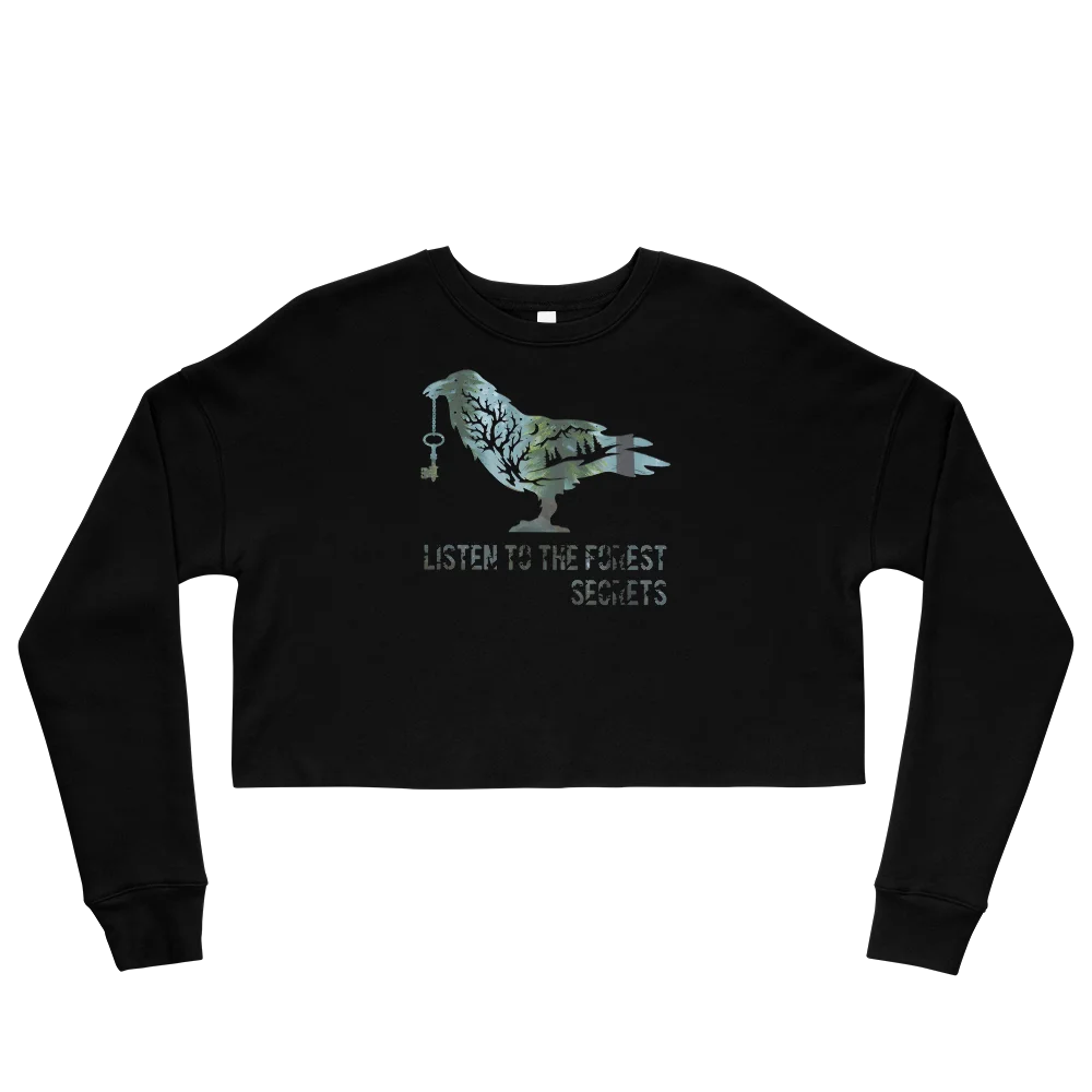 "Listen to the Forest's Secrets" Crop Sweatshirt