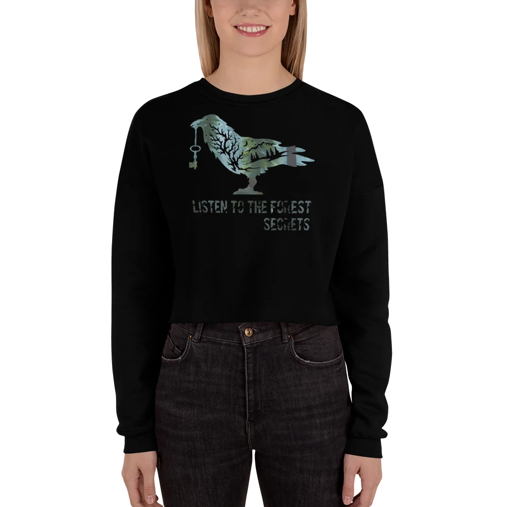 "Listen to the Forest's Secrets" Crop Sweatshirt