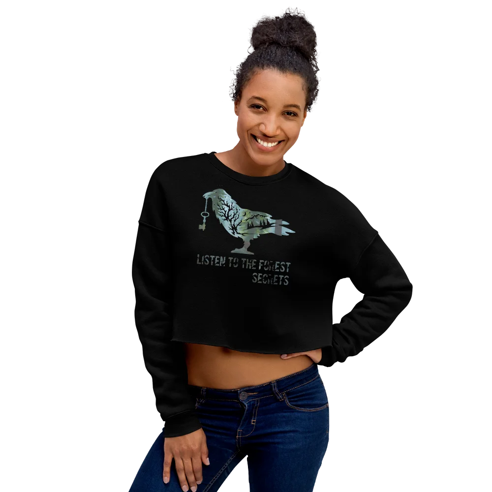 "Listen to the Forest's Secrets" Crop Sweatshirt