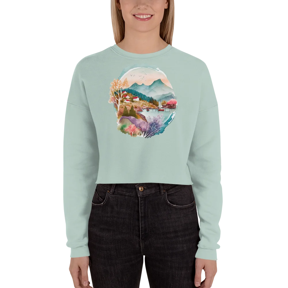 "Forest Whispers" Crop Sweatshirt