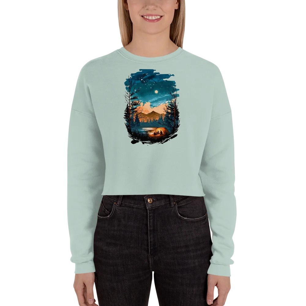 "Lost in Nature's Embrace" Crop Sweatshirt