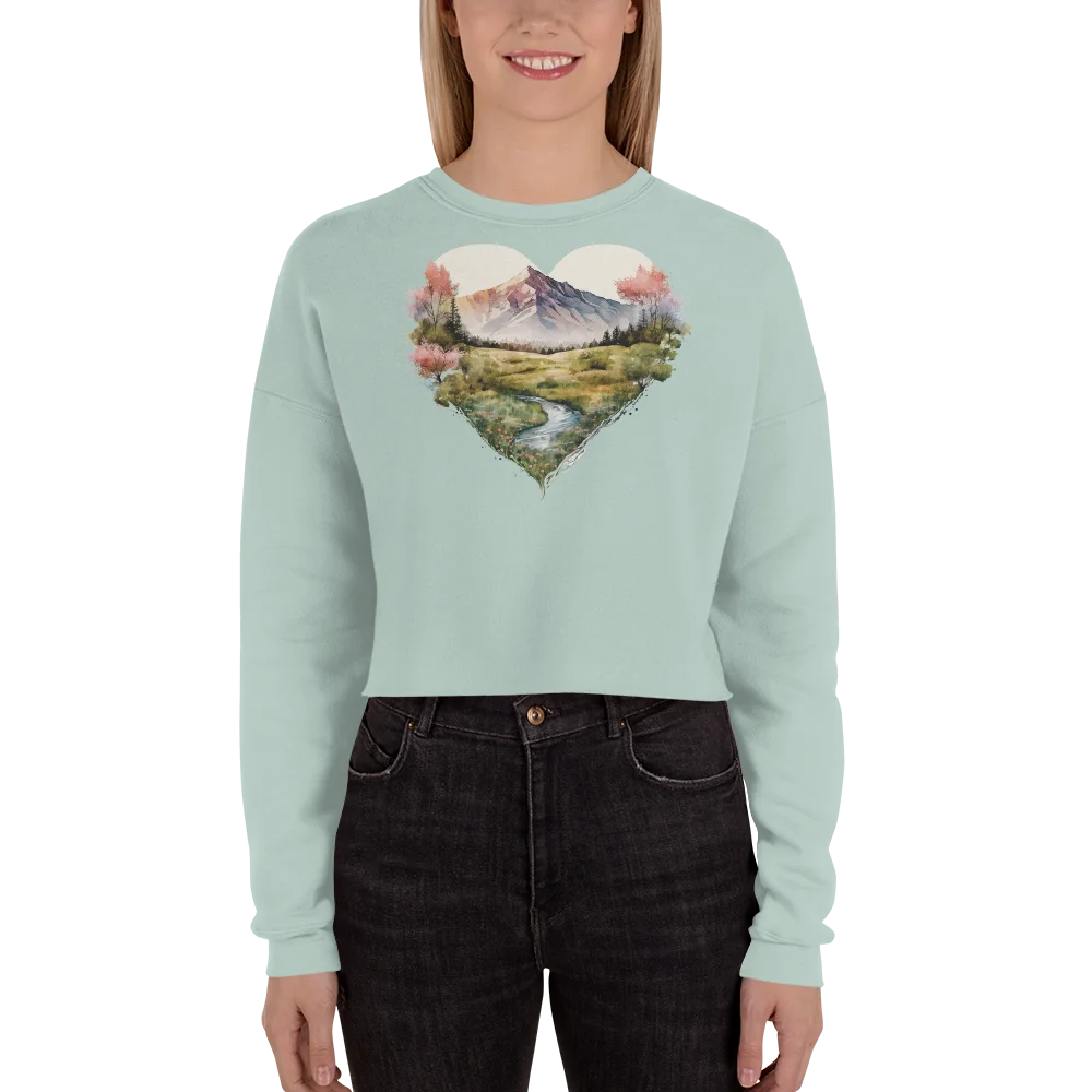 "Deepening the Love for Forest Treasures" Crop Sweatshirt