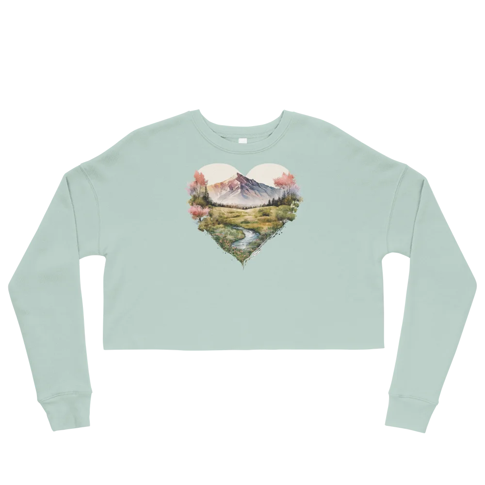 "Deepening the Love for Forest Treasures" Crop Sweatshirt
