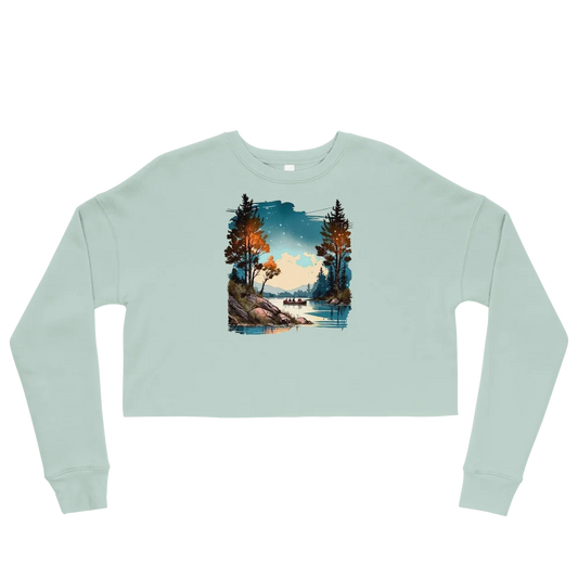 "Where Adventure Begins" Crop Sweatshirt