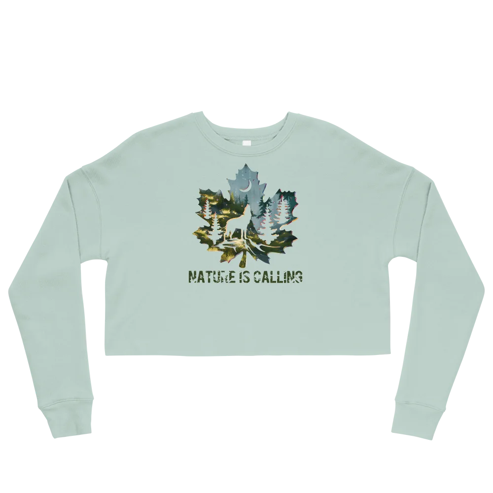 "Nature is Calling" Crop Sweatshirt