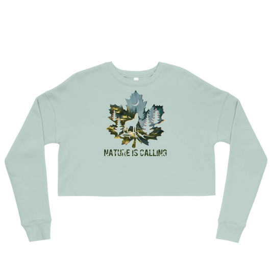 "Nature is Calling" Crop Sweatshirt