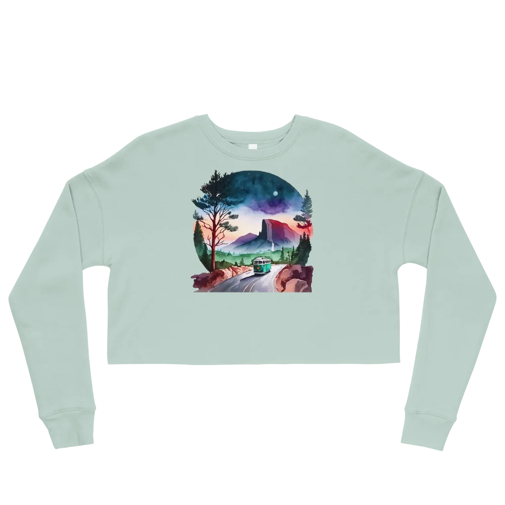 "Misty Morning Trails" Crop Sweatshirt
