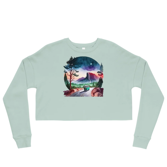 "Misty Morning Trails" Crop Sweatshirt