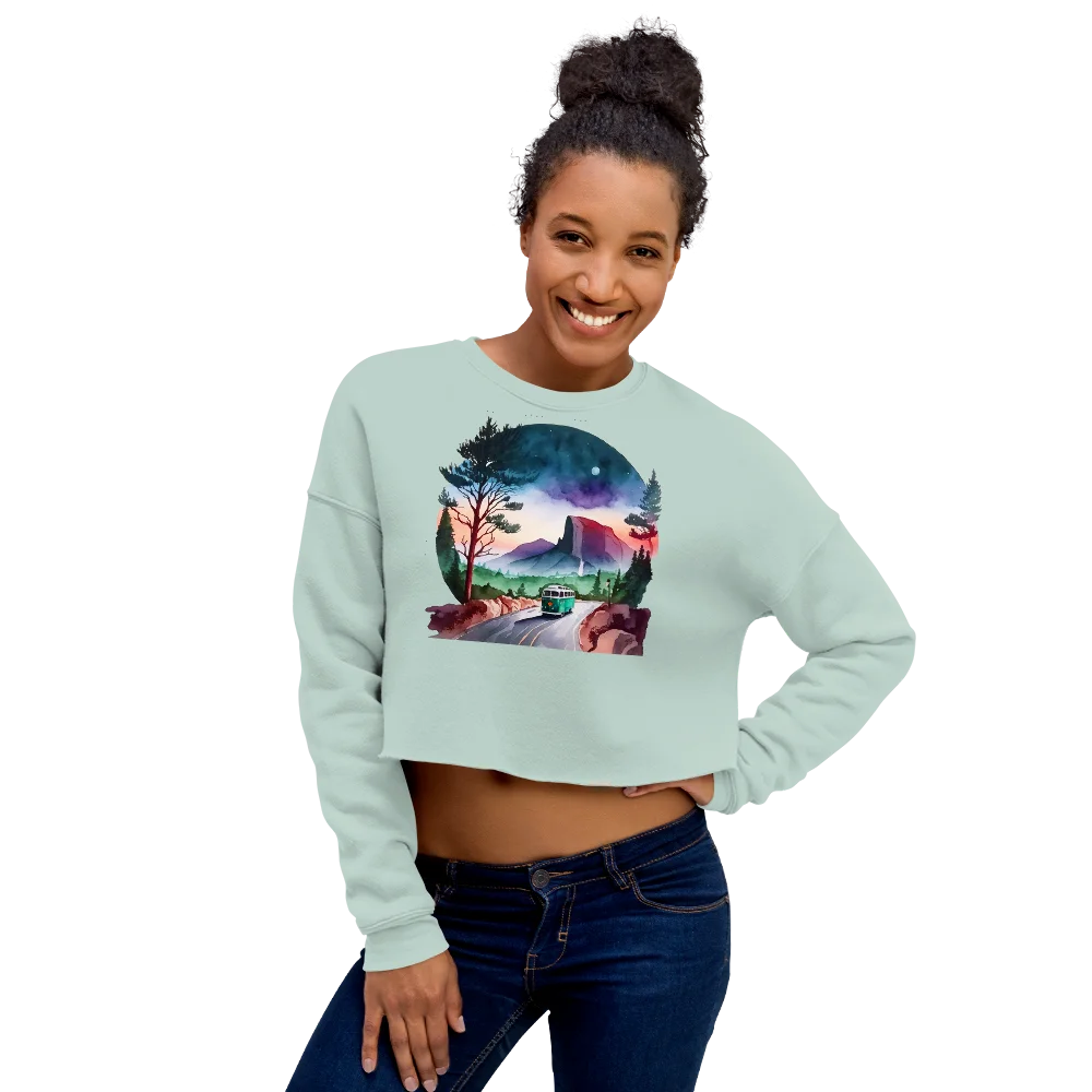 "Misty Morning Trails" Crop Sweatshirt