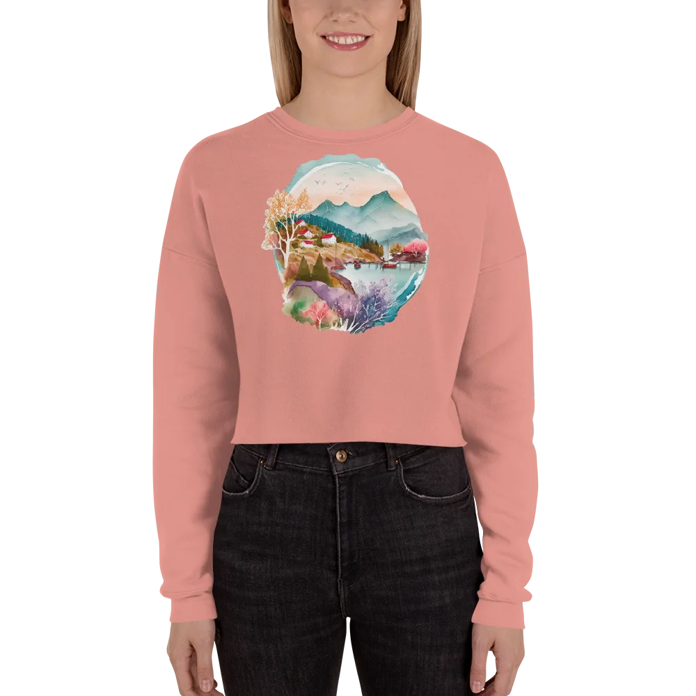 "Forest Whispers" Crop Sweatshirt